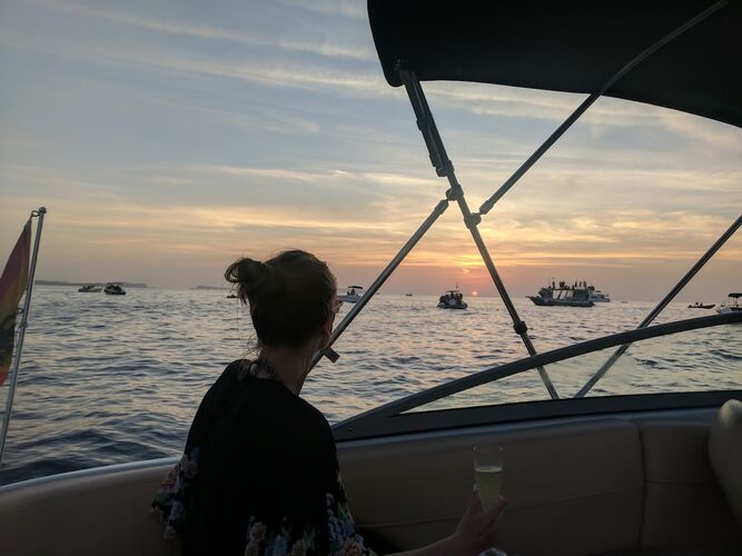 Speedboat sunset, Ibiza